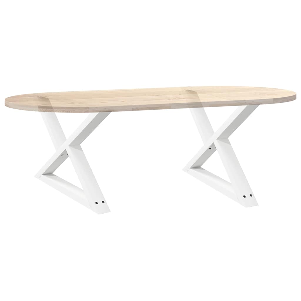 vidaXL Nogi do stolika kawowego 2 szt. Białe 70x(42-43,3) cm Stal