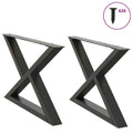 vidaXL Nogi do stolika kawowego 2 szt. Antracyt 70x(42-43,3) cm Stal