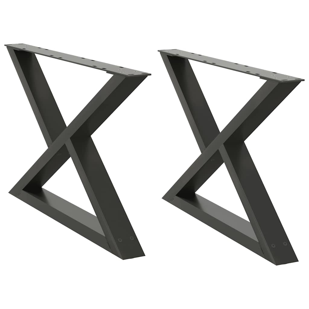 vidaXL Nogi do stolika kawowego 2 szt. Antracyt 70x(42-43,3) cm Stal