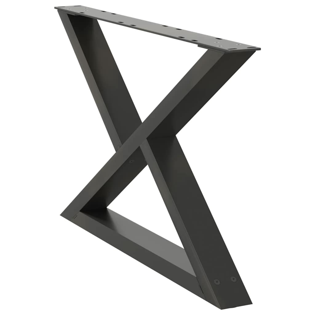 vidaXL Nogi do stolika kawowego 2 szt. Antracyt 70x(42-43,3) cm Stal