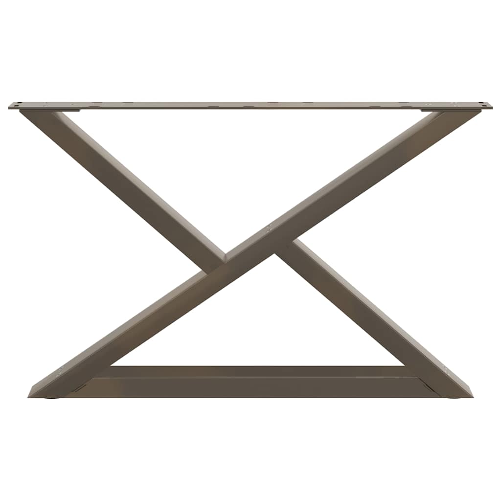 vidaXL Nogi do stolika kawowego 2 szt. Naturalna stal 70x(42-43,3) cm Stal