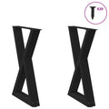 vidaXL Nogi do stołu jadalnego 2 szt. Czarne 50x(72-73,3) cm Stal