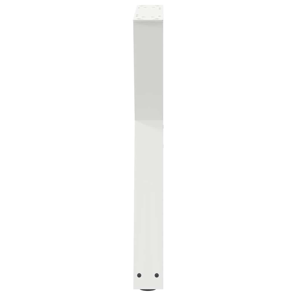 vidaXL Nogi do stołu jadalnego 2 szt. Białe 50x(72-73,3) cm Stal