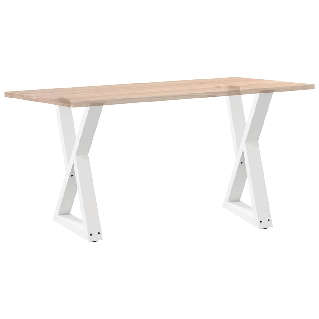 vidaXL Nogi do stołu jadalnego 2 szt. Białe 50x(72-73,3) cm Stal