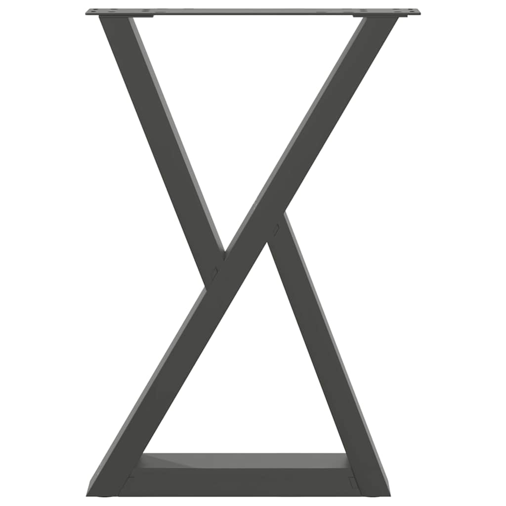 vidaXL Nogi do stołu jadalnego 2 szt. Antracyt 50x(72-73,3) cm Stal