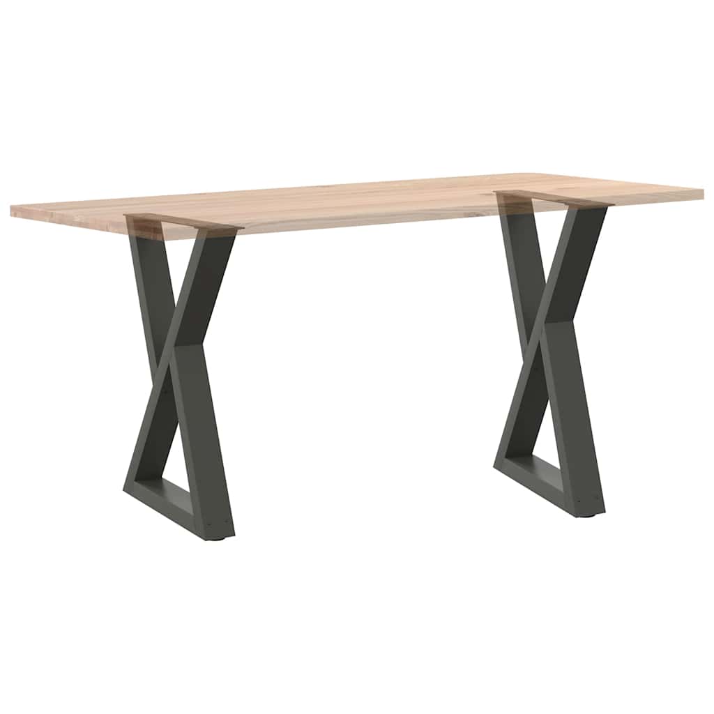 vidaXL Nogi do stołu jadalnego 2 szt. Antracyt 50x(72-73,3) cm Stal