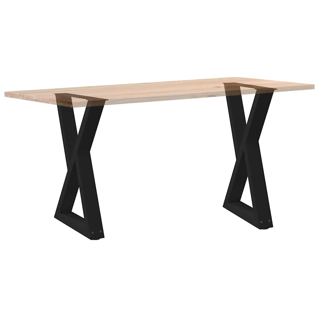 vidaXL Nogi do stołu jadalnego 2 szt. Czarne 60x(72-73,3) cm Stal