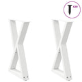 vidaXL Nogi do stołu jadalnego 2 szt. Białe 60x(72-73,3) cm Stal