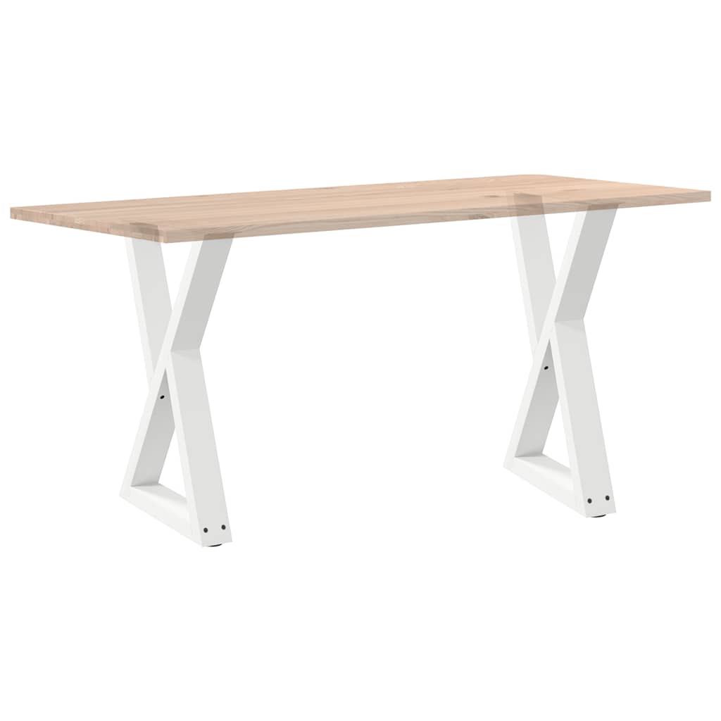 vidaXL Nogi do stołu jadalnego 2 szt. Białe 60x(72-73,3) cm Stal