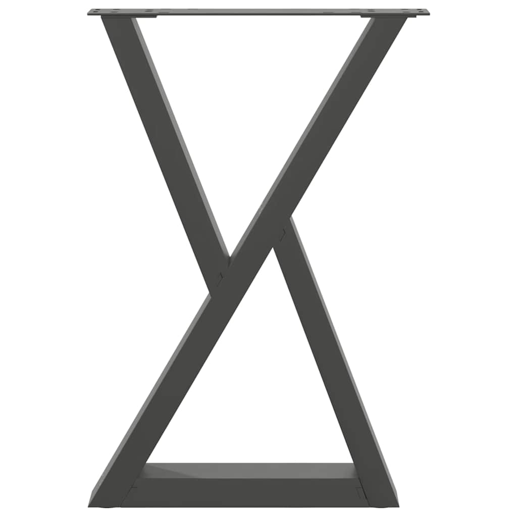 vidaXL Nogi do stołu jadalnego 2 szt. Antracyt 60x(72-73,3) cm Stal
