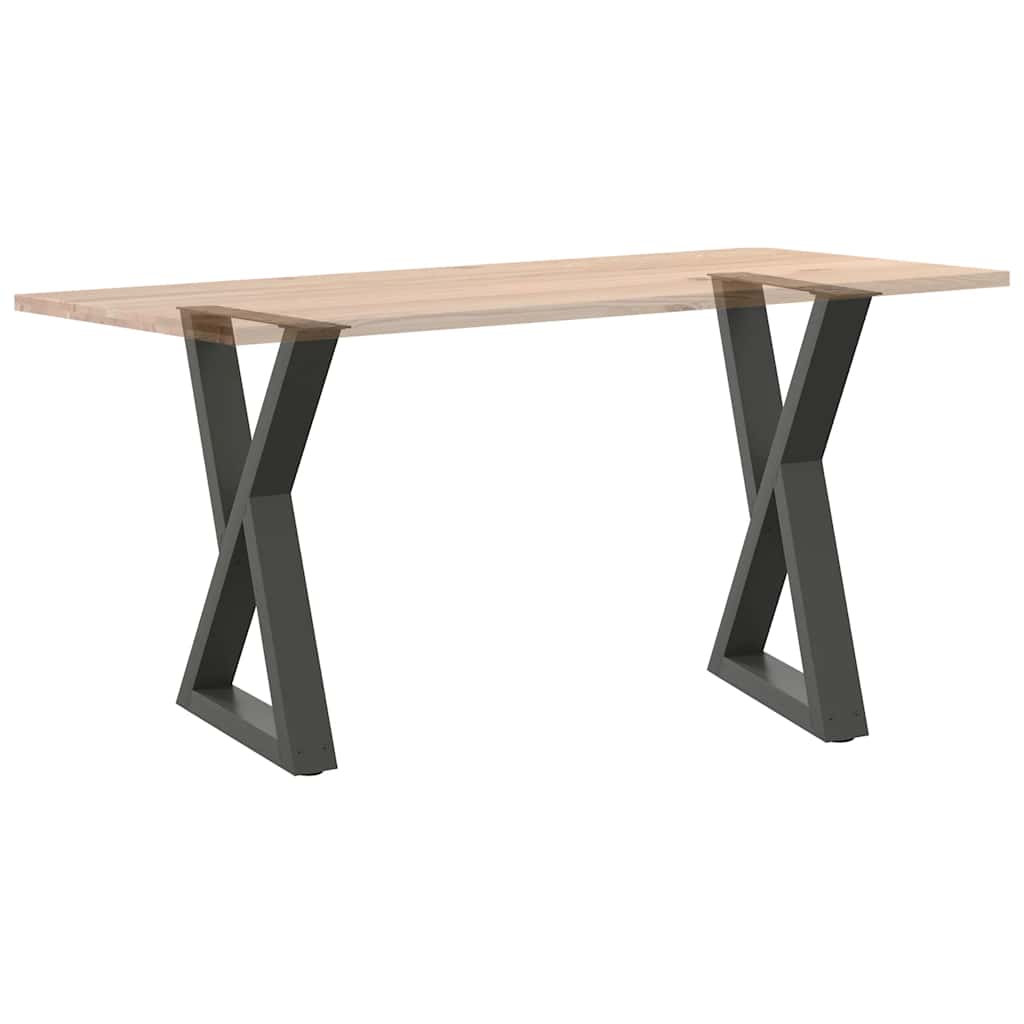 vidaXL Nogi do stołu jadalnego 2 szt. Antracyt 60x(72-73,3) cm Stal