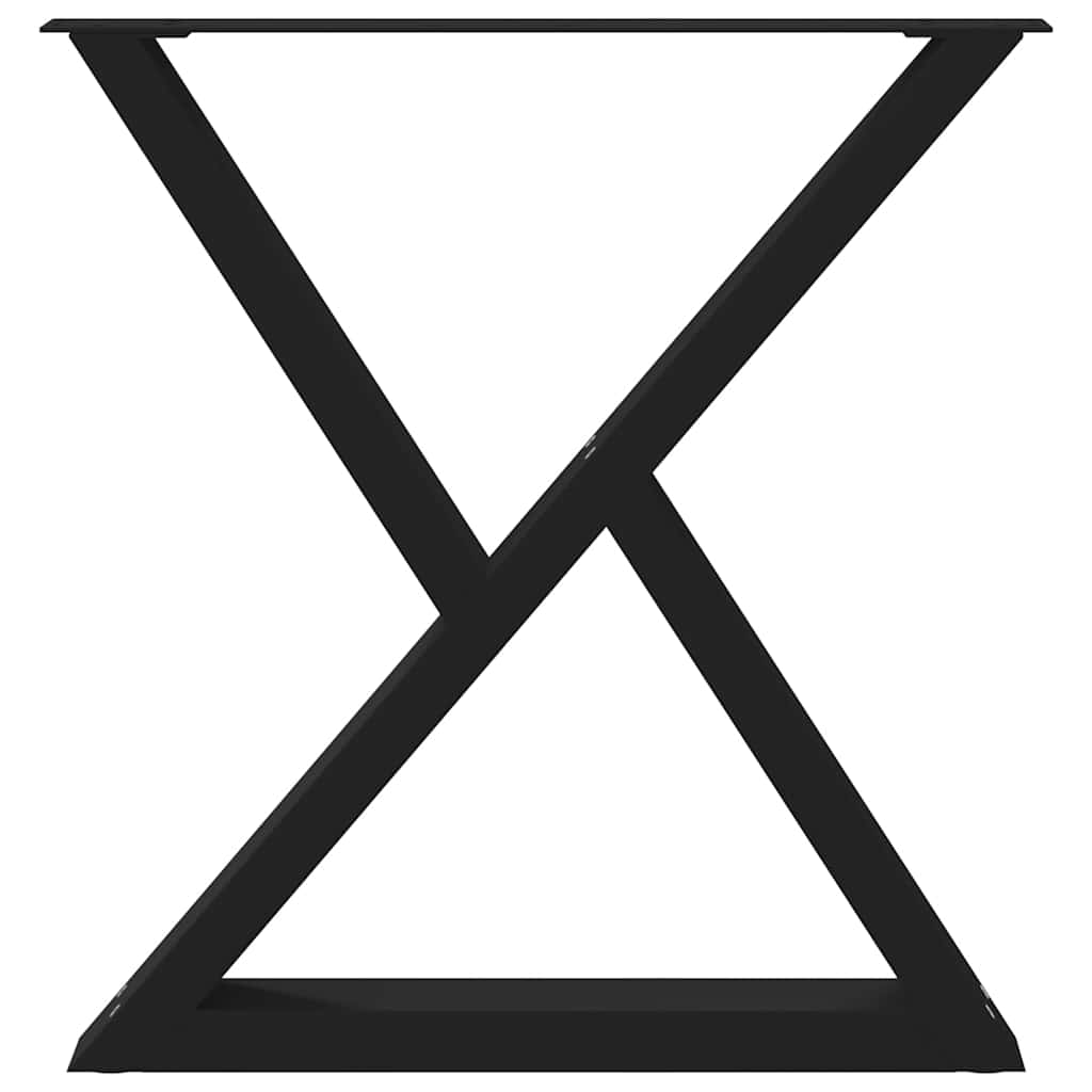vidaXL Nogi do stołu jadalnego 2 szt. Czarne 70x(72-73,3) cm Stal