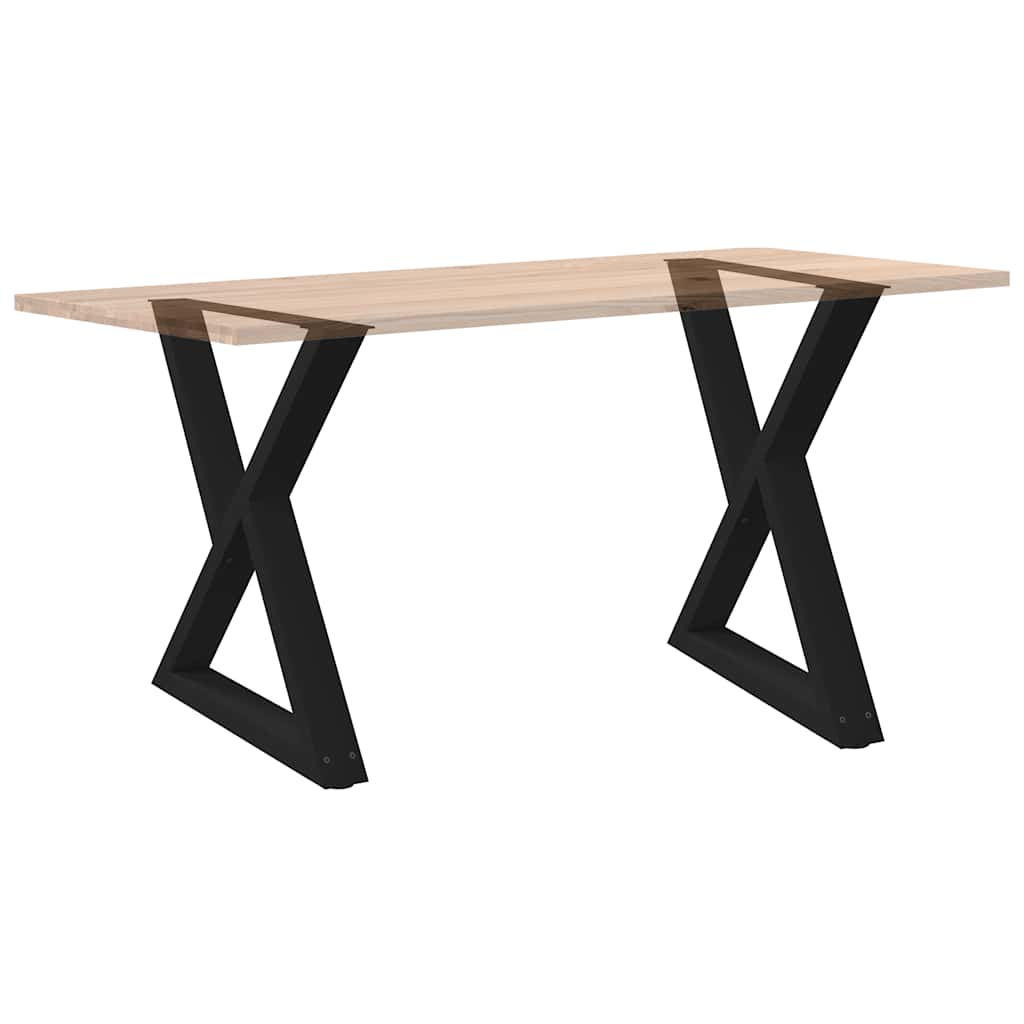 vidaXL Nogi do stołu jadalnego 2 szt. Czarne 70x(72-73,3) cm Stal