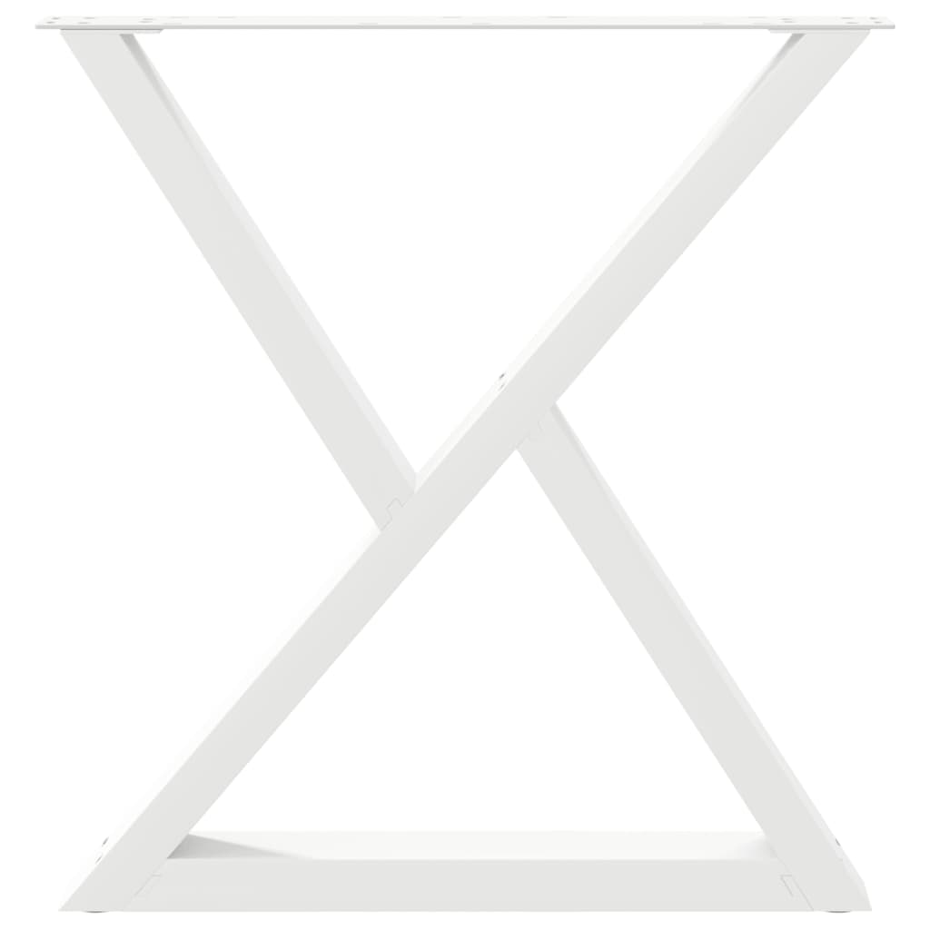 vidaXL Nogi do stołu jadalnego 2 szt. Białe 70x(72-73,3) cm Stal