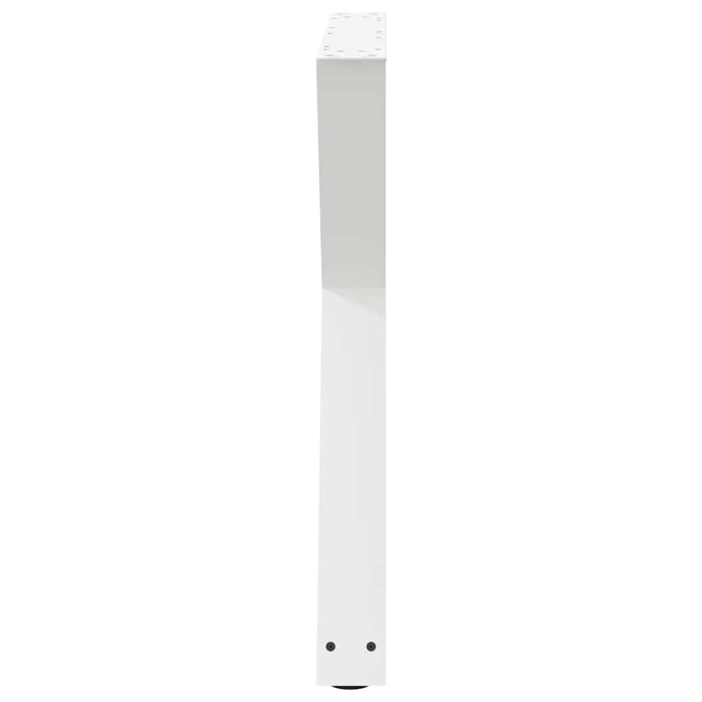 vidaXL Nogi do stołu jadalnego 2 szt. Białe 70x(72-73,3) cm Stal