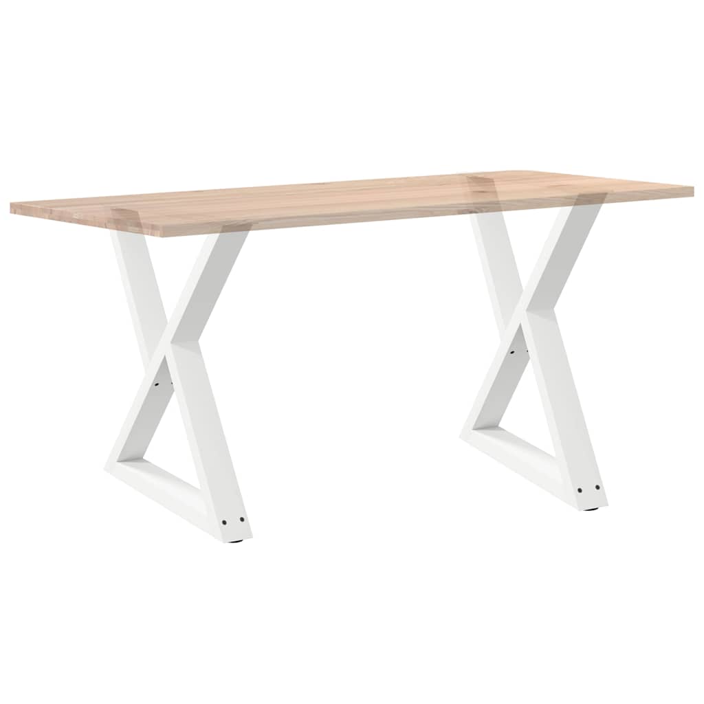 vidaXL Nogi do stołu jadalnego 2 szt. Białe 70x(72-73,3) cm Stal