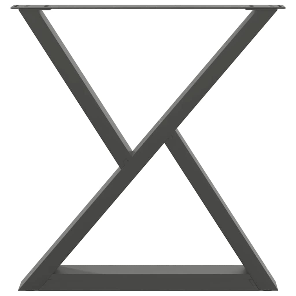 vidaXL Nogi do stołu jadalnego 2 szt. Antracyt 70x(72-73,3) cm Stal