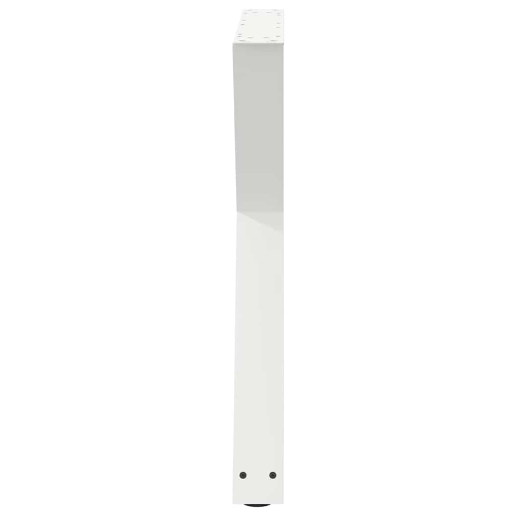 vidaXL Nogi do stołu jadalnego 2 szt. Białe 80x(72-73,3) cm Stal