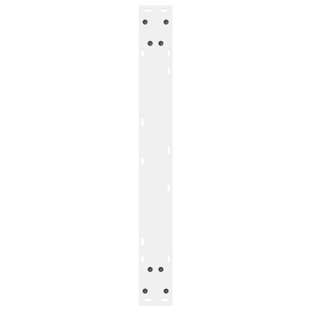vidaXL Nogi do stołu jadalnego 2 szt. Białe 80x(72-73,3) cm Stal