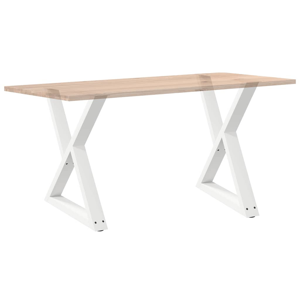 vidaXL Nogi do stołu jadalnego 2 szt. Białe 80x(72-73,3) cm Stal