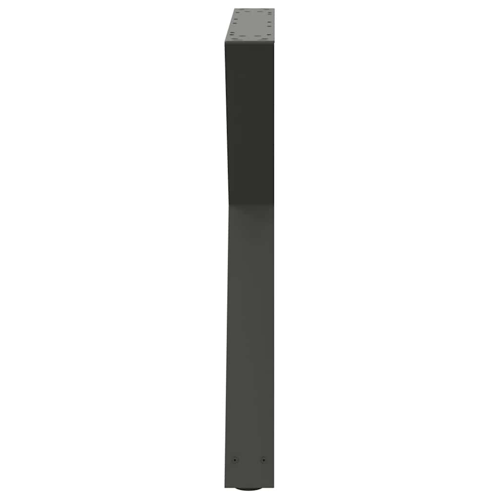 vidaXL Nogi do stołu jadalnego 2 szt. Antracyt 80x(72-73,3) cm Stal