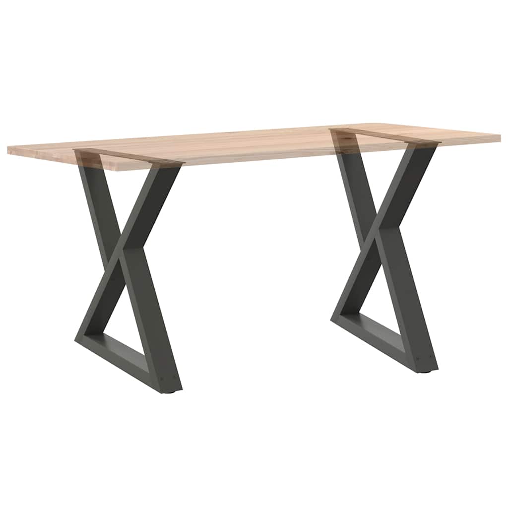 vidaXL Nogi do stołu jadalnego 2 szt. Antracyt 80x(72-73,3) cm Stal