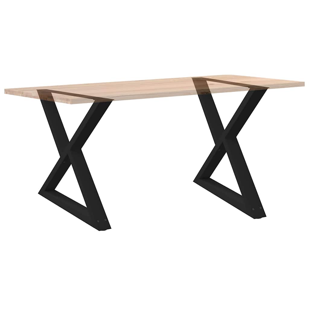 vidaXL Nogi do stołu jadalnego 2 szt. Czarne 90x(72-73,3) cm Stal