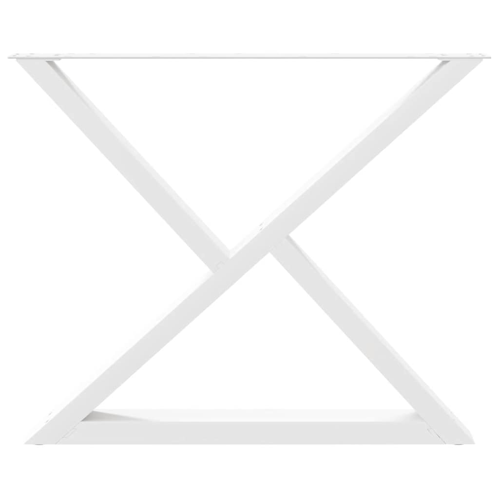 vidaXL Nogi do stołu jadalnego 2 szt. Białe 90x(72-73,3) cm Stal