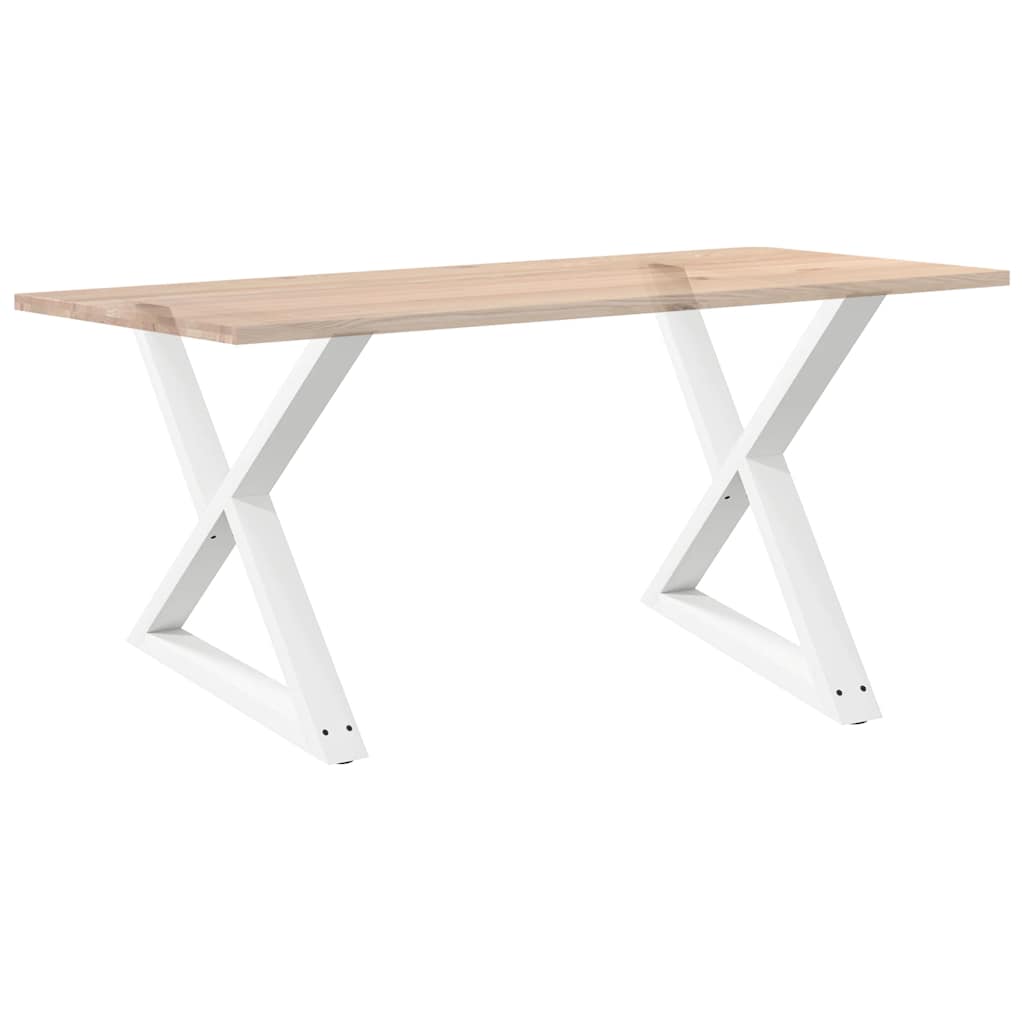 vidaXL Nogi do stołu jadalnego 2 szt. Białe 90x(72-73,3) cm Stal