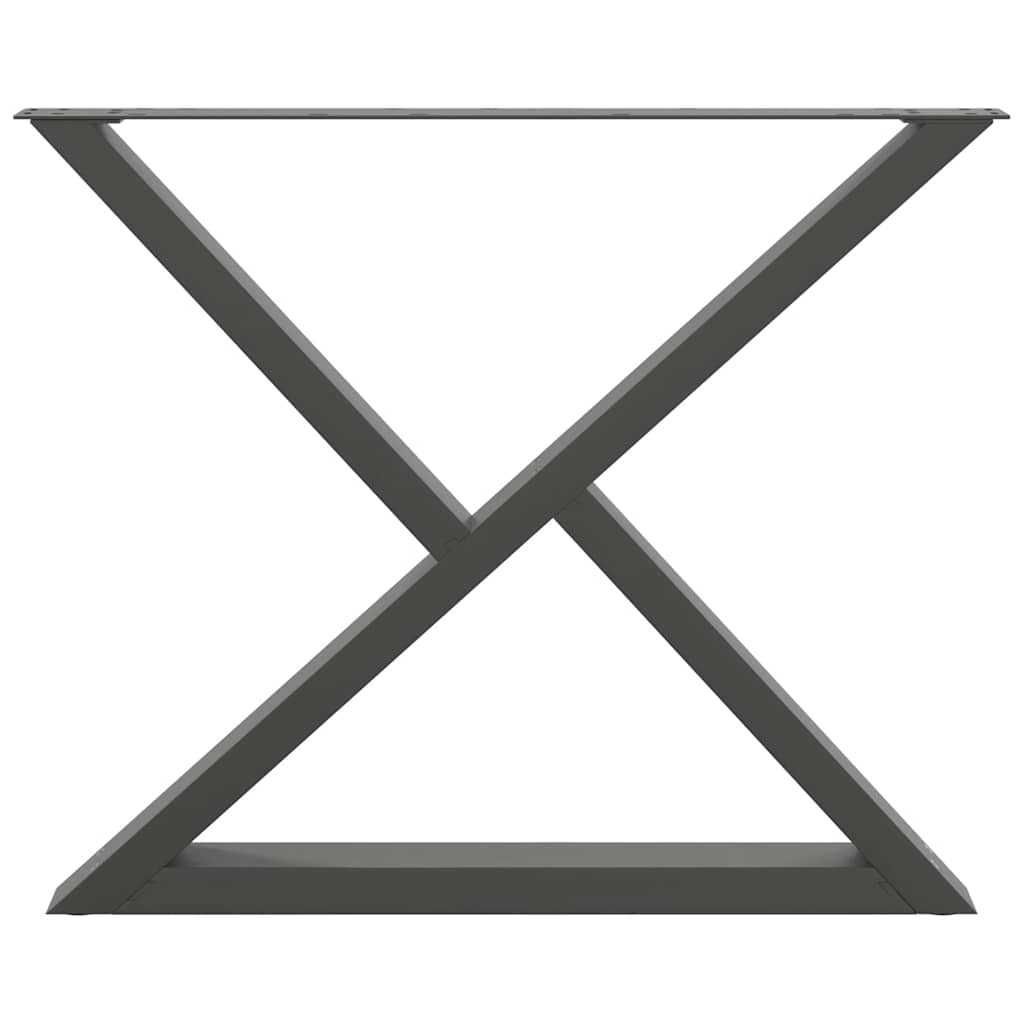 vidaXL Nogi do stołu jadalnego 2 szt. Antracyt 90x(72-73,3) cm Stal