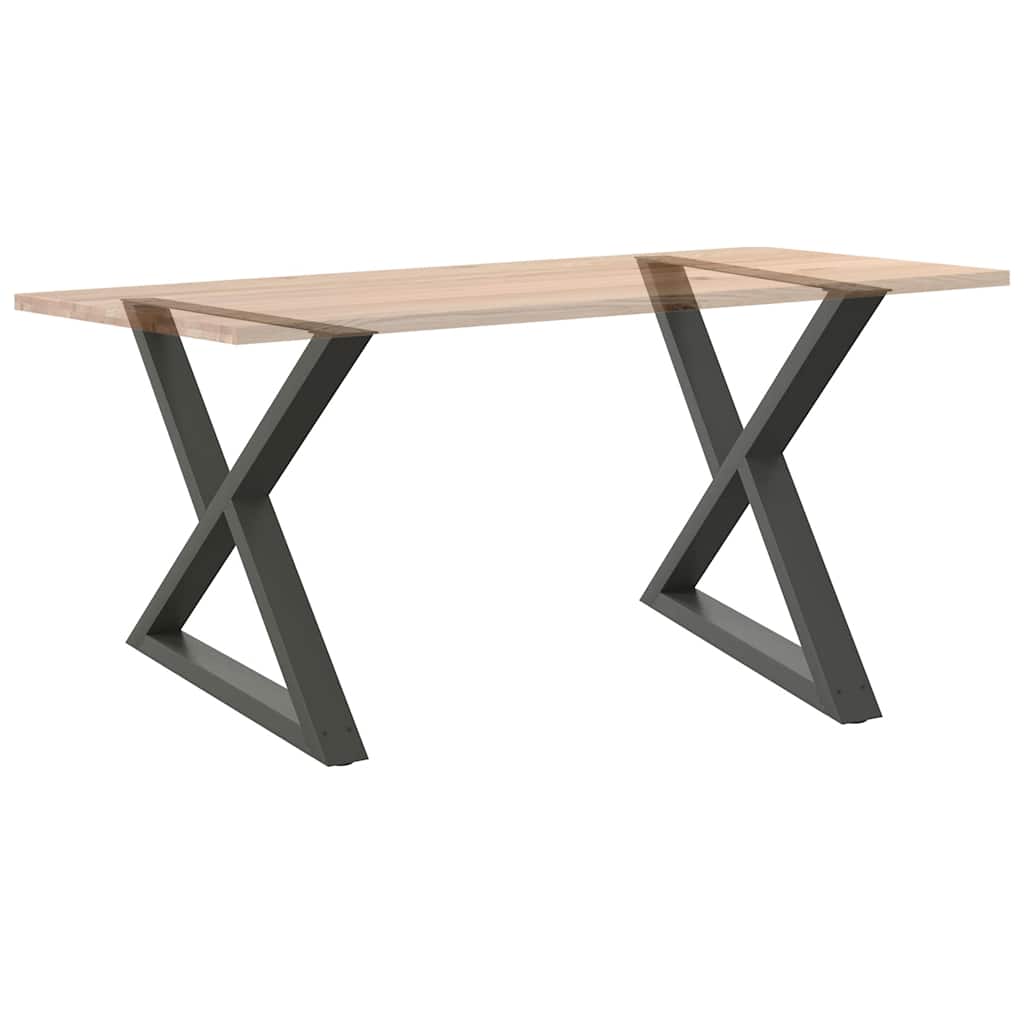 vidaXL Nogi do stołu jadalnego 2 szt. Antracyt 90x(72-73,3) cm Stal