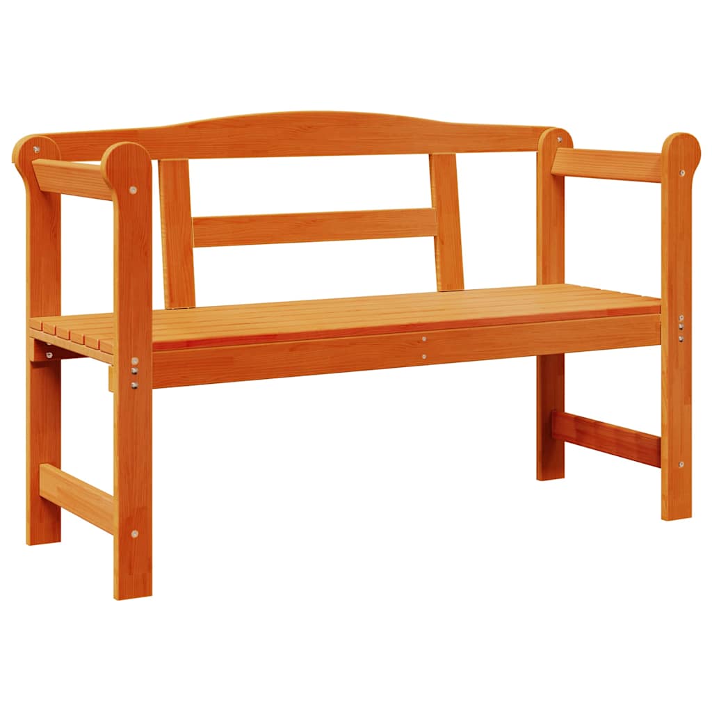 vidaXL Ławka ogrodowa Brązowy 119 x 44 x 76 cm Lite drewno sosnowe