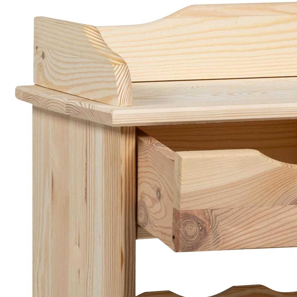 vidaXL Regał na wino Naturalny 58 x 28 x 90 cm Drewno sosnowe