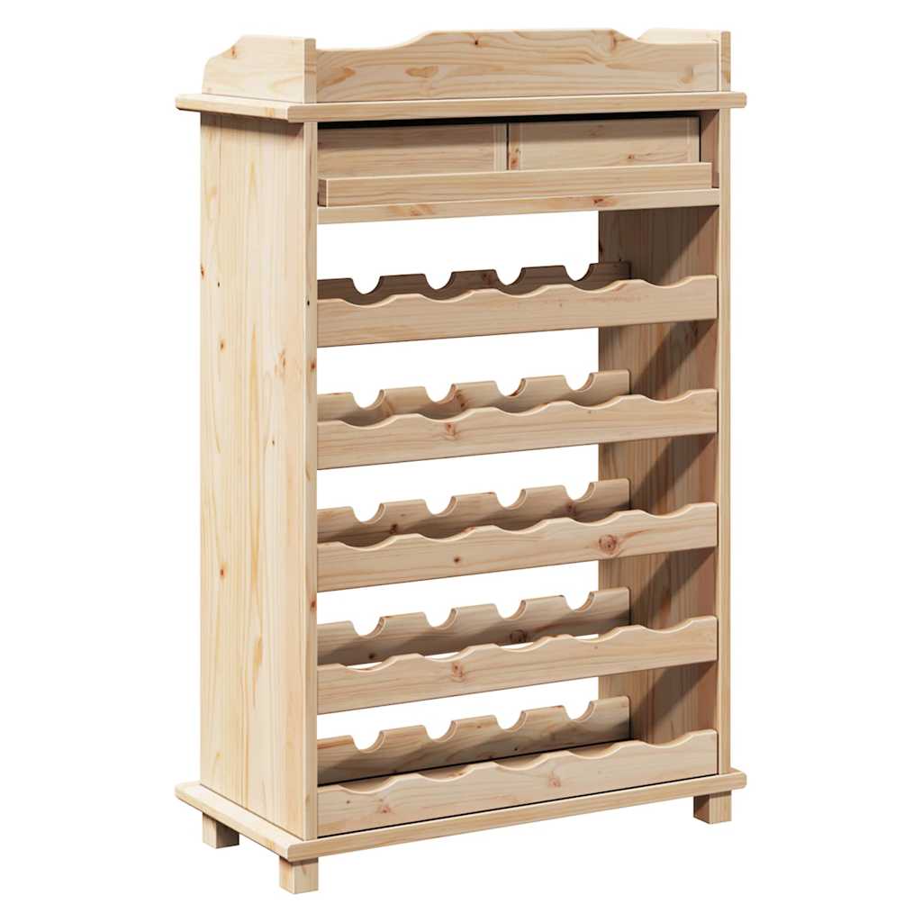vidaXL Regał na wino Naturalny 58 x 28 x 90 cm Drewno sosnowe
