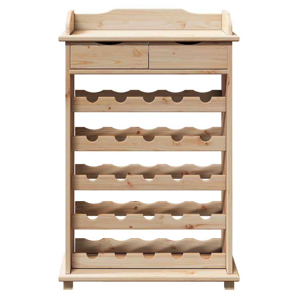 vidaXL Regał na wino Naturalny 58 x 28 x 90 cm Drewno sosnowe