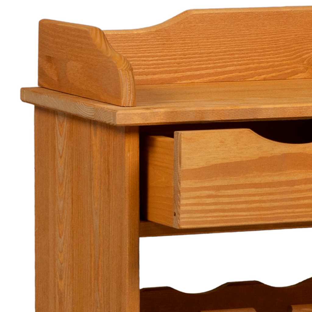 vidaXL Regał na wino Brązowy 58 x 28 x 90 cm Lite drewno sosnowe