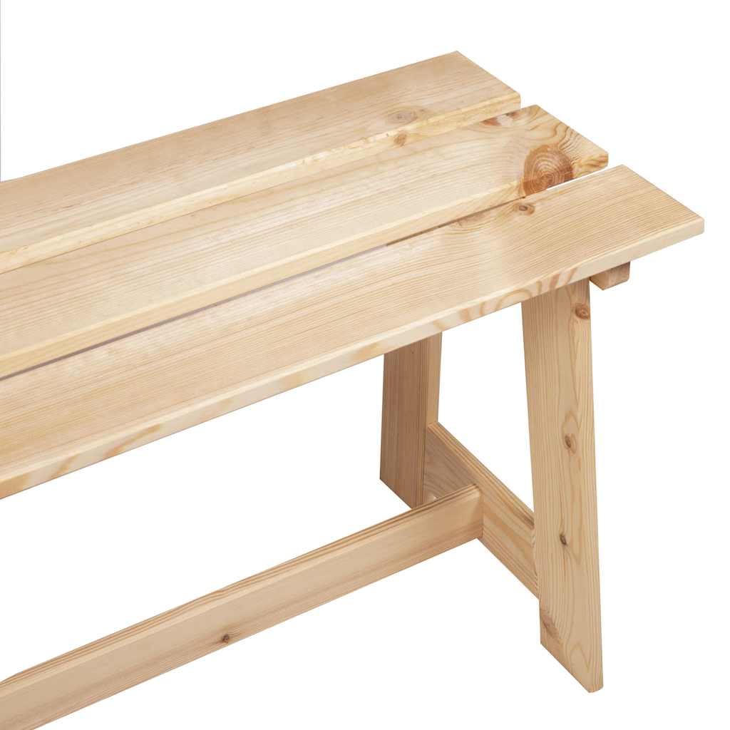 vidaXL Ławka ogrodowa Naturalny 119 x 37 x 47 cm Drewno sosnowe