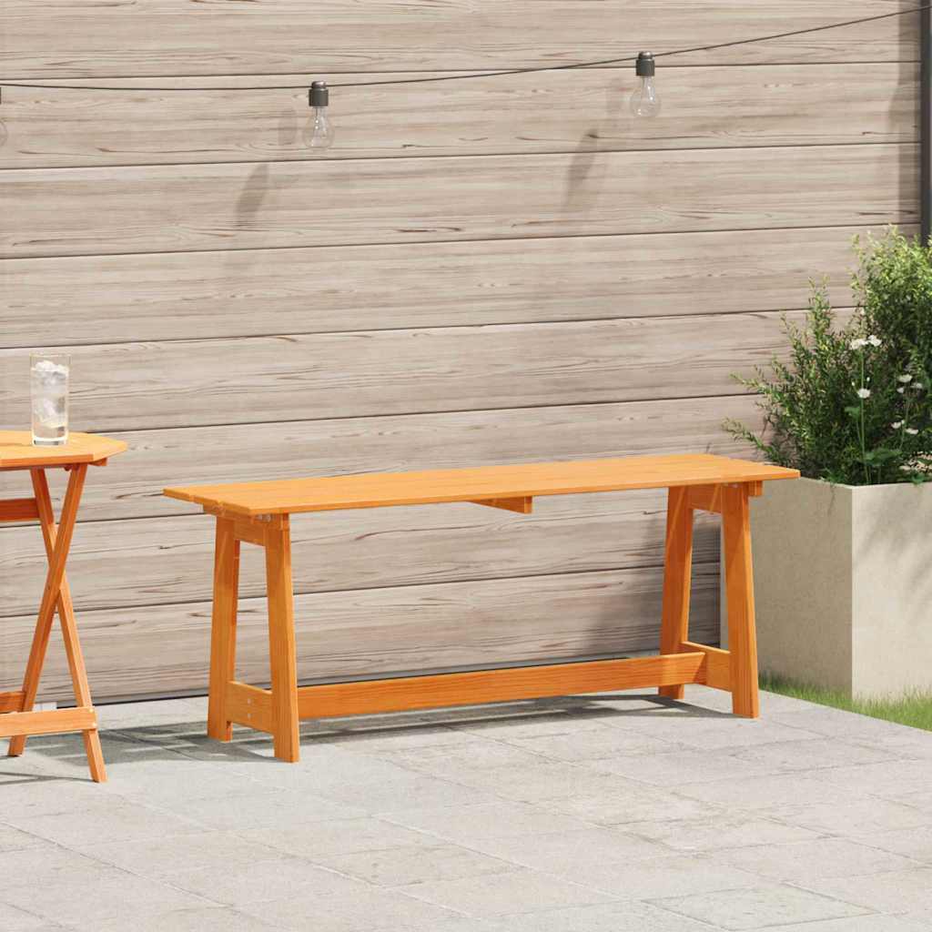 vidaXL Ławka ogrodowa Brązowy 119 x 37 x 47 cm Lite drewno sosnowe
