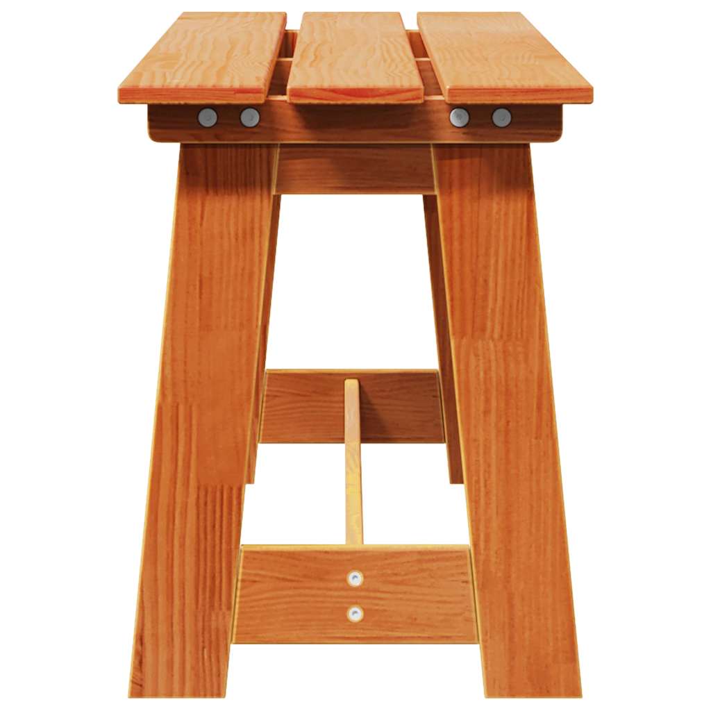 vidaXL Ławka ogrodowa Brązowy 119 x 37 x 47 cm Lite drewno sosnowe
