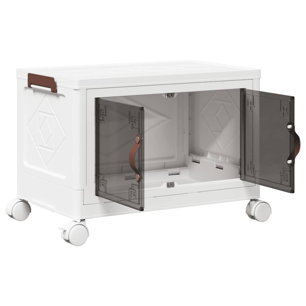 vidaXL Skrzynia do przechowywania z kółkami, 28 L, 48,5x29,5x33 cm