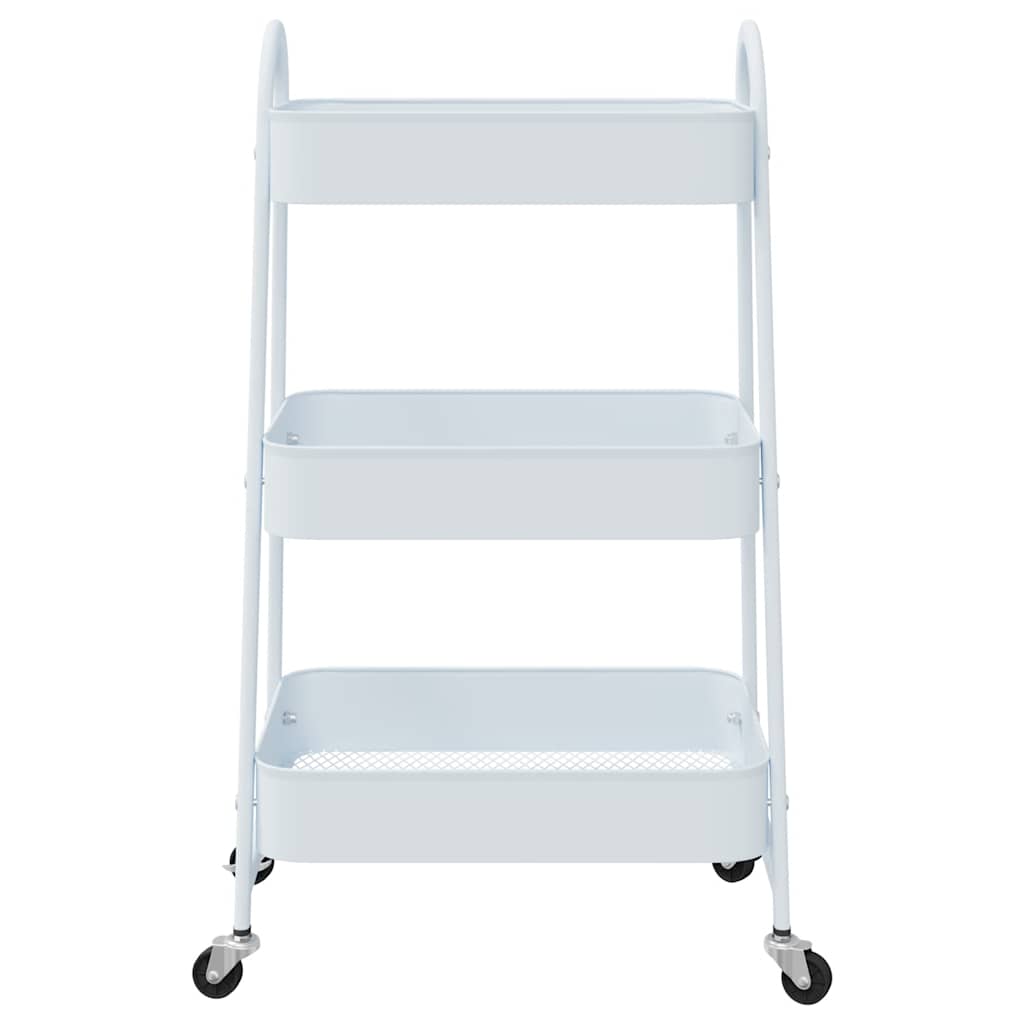 vidaXL Wózek do przechowywania, 3-poziomowa, biały, 42x41,5x77 cm
