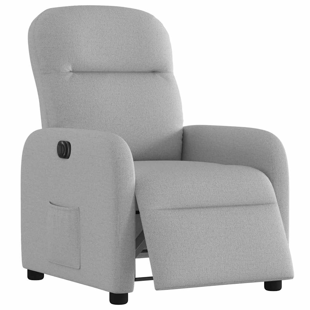 vidaXL Elektryczny fotel rozkładany Cloud Grey Fabric