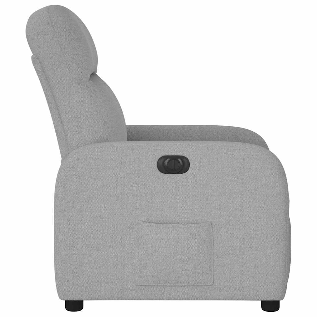 vidaXL Elektryczny fotel rozkładany Cloud Grey Fabric