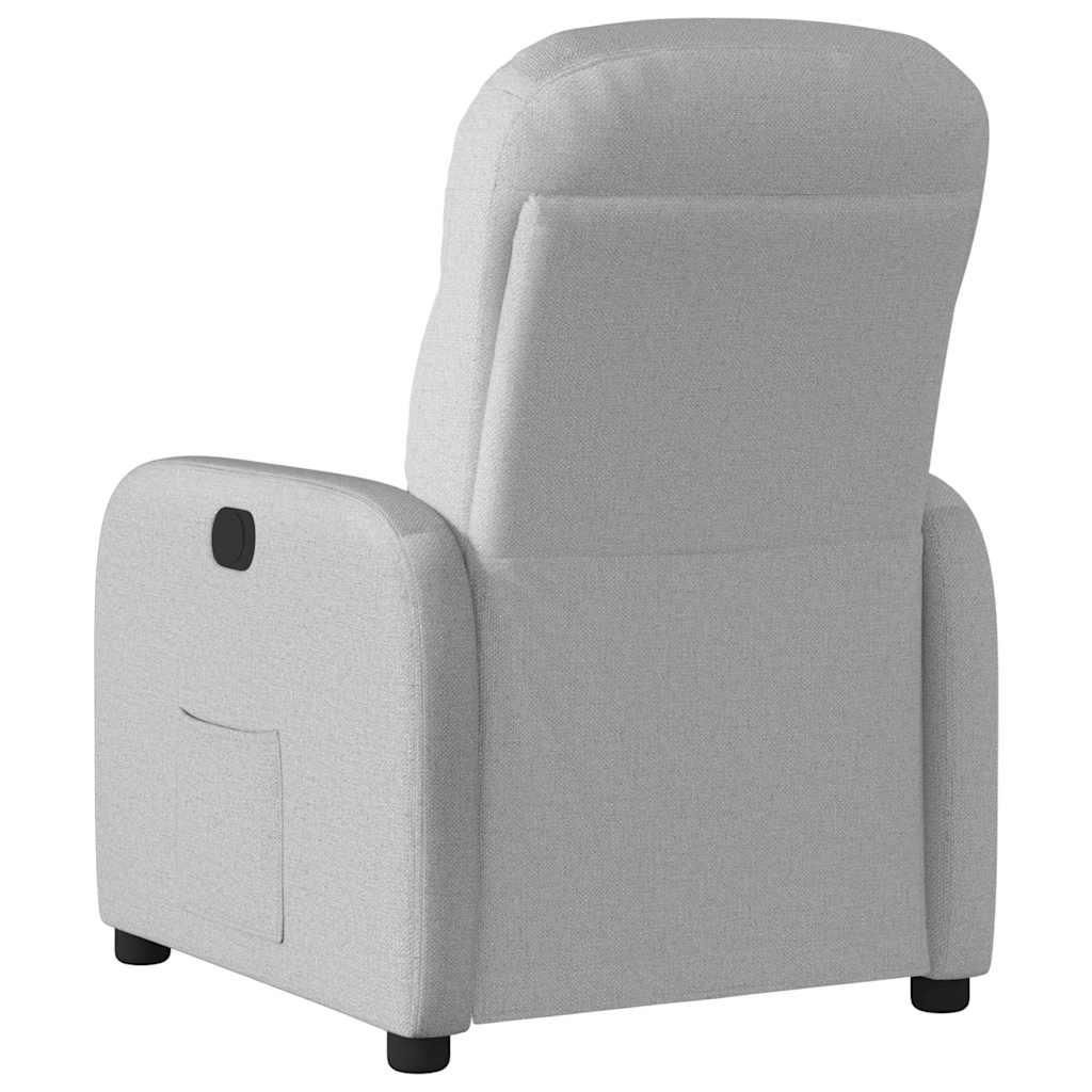 vidaXL Elektryczny fotel rozkładany Cloud Grey Fabric