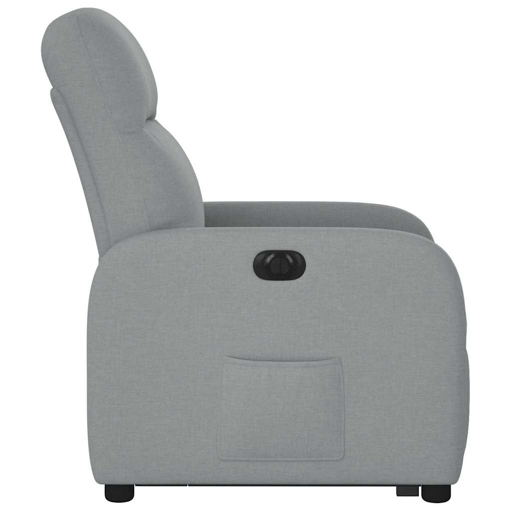 vidaXL Podnoszony fotel masujący, elektryczny, rozkładany, jasnoszary