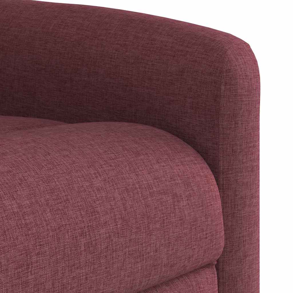 vidaXL Elektryczny fotel rozkładany, winna czerwień, obity tkaniną