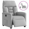 vidaXL Elektryczny fotel rozkładany Cloud Grey Fabric