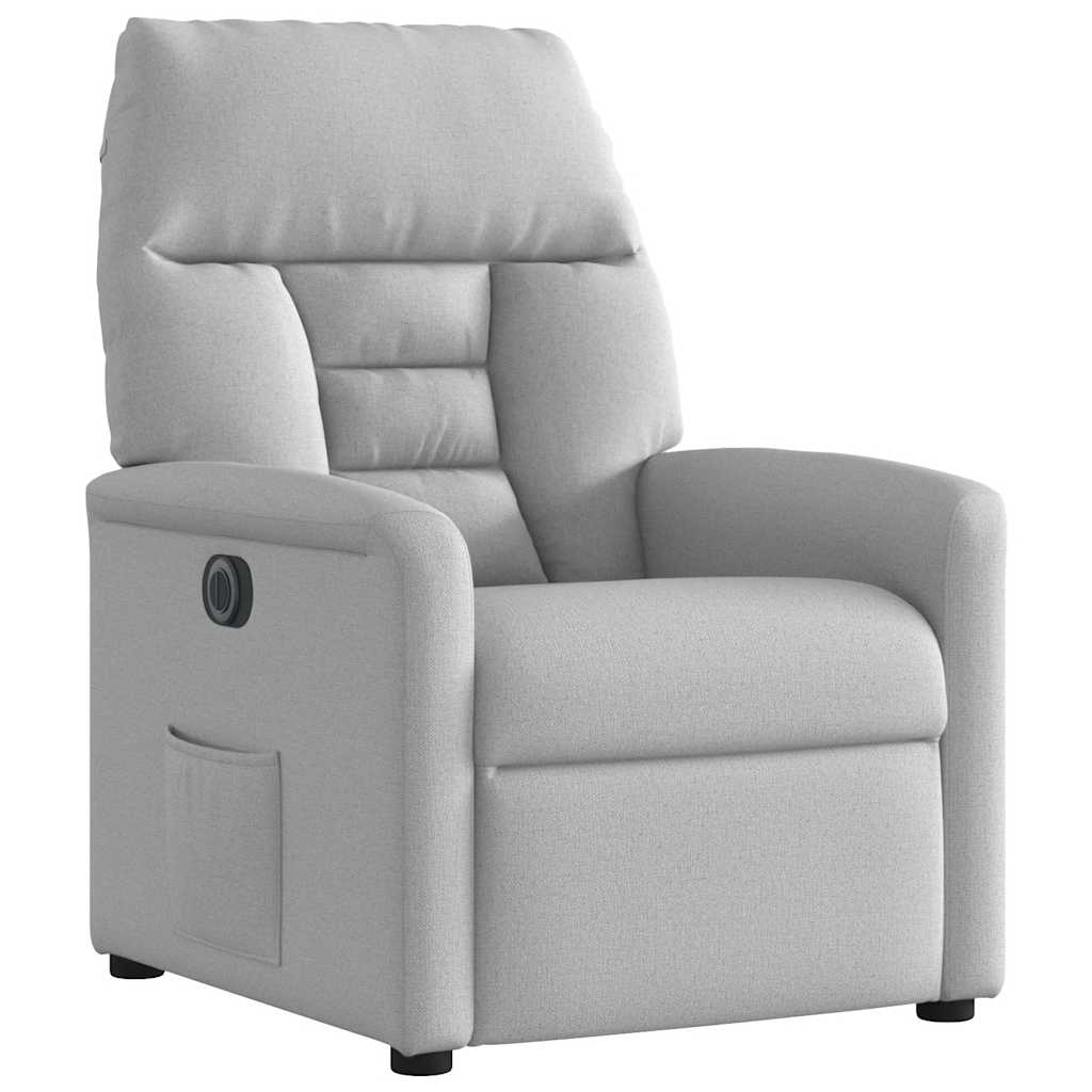 vidaXL Elektryczny fotel rozkładany Cloud Grey Fabric