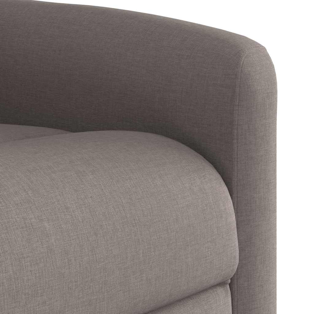 vidaXL Rozkładany fotel masujący, elektryczny, kolor taupe, tkanina