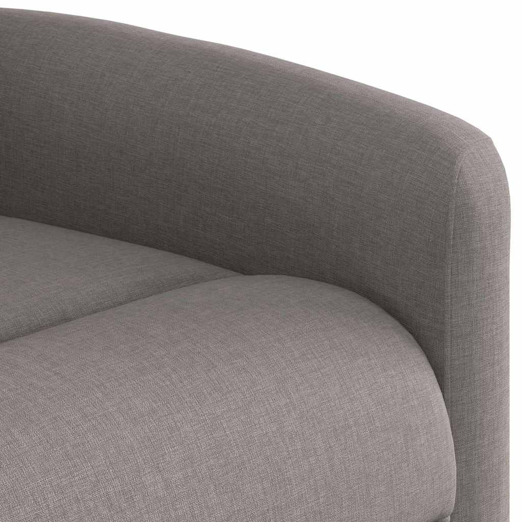 vidaXL Elektryczny fotel rozkładany, kolor taupe, obity tkaniną